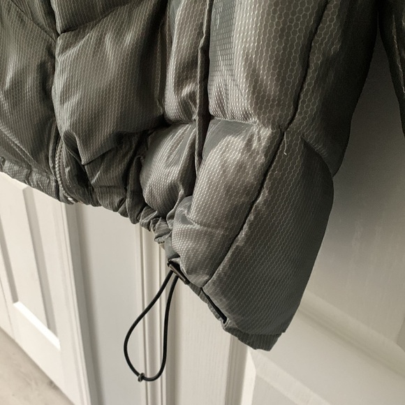 Ecko Function Silver Beige Reversible Down Jacket size Large bomber winter ski - Picture 15 of 16